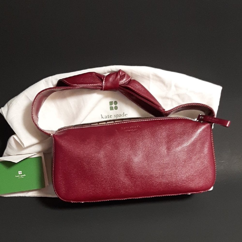 Kate Spade Burgundy Leather Clutch /Handbag